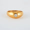 Bague 54 Bague chevalière en or rose 18 carats et diamant 0,40 ct 58 Facettes