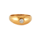 Bague 54 Bague chevalière en or rose 18 carats et diamant 0,40 ct 58 Facettes