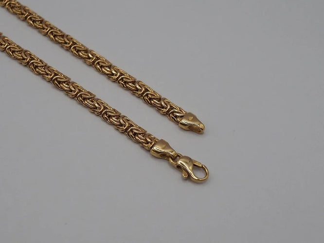 Collier Chaîne maille byzantine en or jaune 18 carats 58 Facettes 1843