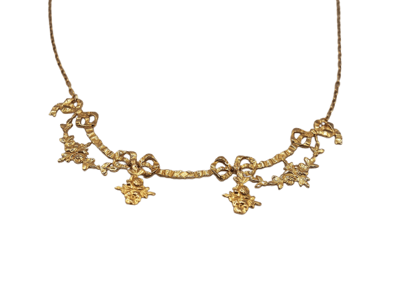 Collier Collier draperie Napoléon III en or jaune 18 carats 58 Facettes 1842