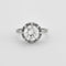 Bague 54 Bague solitaire en or blanc 18K et platine avec diamant 2,67 ct 58 Facettes