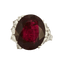 Bague 53.5 Bague cocktail en or blanc 18K rubellite 69 ct et diamants 58 Facettes