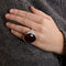Bague 53.5 Bague cocktail en or blanc 18K rubellite 69 ct et diamants 58 Facettes