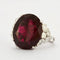Bague 53.5 Bague cocktail en or blanc 18K rubellite 69 ct et diamants 58 Facettes