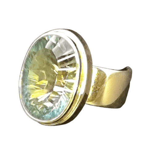 Bague 57 Bague homme en or jaune 585 - 23,2 g 58 Facettes