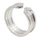Bague 51 Cartier C2 - Bague en or blanc 18 ct et diamants pavés 58 Facettes 1