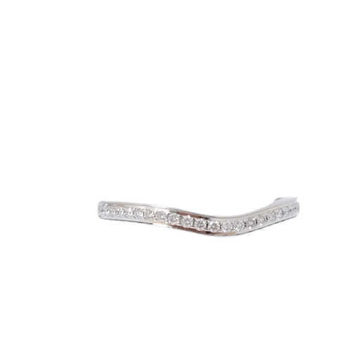 Bague 50 Cartier Ballerine - Bague incurvée en platine et diamants 58 Facettes 1