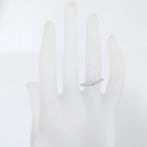 Bague 50 Cartier Ballerine - Bague incurvée en platine et diamants 58 Facettes 1