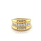 Bague 56 Bague rail en or jaune 750 sertie de diamants taille princesse 58 Facettes BAPRINC30625