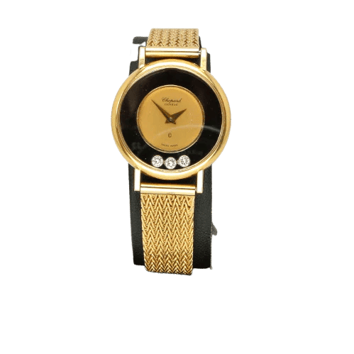Montre Chopard Happy Diamonds - Montre en or jaune 18 carats avec diamants 58 Facettes