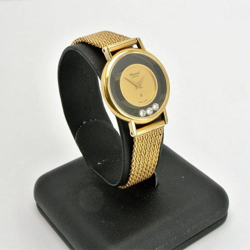 Montre Chopard Happy Diamonds - Montre en or jaune 18 carats avec diamants 58 Facettes