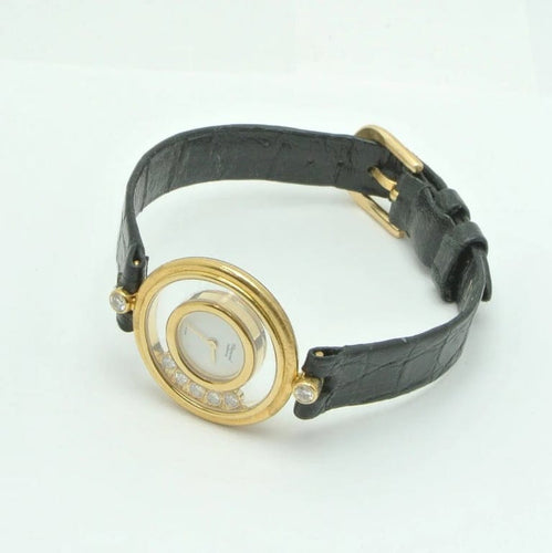 Montre Chopard Happy Diamonds - Montre en or jaune 18 carats (réf. 20/4955) 58 Facettes