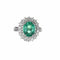 Bague 54 Bague émeraude ovale 2,76 ct et diamants taille brillant 58 Facettes