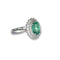 Bague 54 Bague émeraude ovale 2,76 ct et diamants taille brillant 58 Facettes
