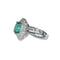 Bague 54 Bague émeraude ovale 2,76 ct et diamants taille brillant 58 Facettes
