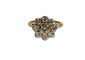 Bague 58 Bague fleur en or jaune 18 carats et diamants 58 Facettes