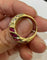 Bague 57 Bague en or jaune 750 avec rubis et diamants 58 Facettes