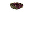 Bague 57 Bague en or jaune 750 avec rubis et diamants 58 Facettes