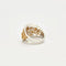 Bague 55 Bague cocktail en or deux tons 18K avec diamants 58 Facettes