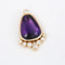 Pendentif Pendentif en or jaune 18 carats avec améthyste et diamants 58 Facettes