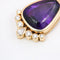 Pendentif Pendentif en or jaune 18 carats avec améthyste et diamants 58 Facettes
