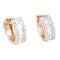 Boucles d'oreilles Créoles - Boucles d’oreilles en or jaune 14 carats et diamants 58 Facettes