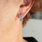 Boucles d'oreilles Créoles - Boucles d’oreilles en or jaune 14 carats et diamants 58 Facettes