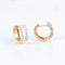 Boucles d'oreilles Créoles - Boucles d’oreilles en or jaune 14 carats et diamants 58 Facettes