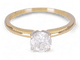 Bague 56.5 Bague solitaire en or jaune 14 carats avec diamant 0,70 ct 58 Facettes AG30