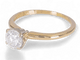 Bague 56.5 Bague solitaire en or jaune 14 carats avec diamant 0,70 ct 58 Facettes AG30