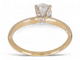 Bague 56.5 Bague solitaire en or jaune 14 carats avec diamant 0,70 ct 58 Facettes AG30