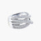 Bague 53 Bague en or blanc 18K pavée de diamants 58 Facettes