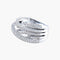Bague 53 Bague en or blanc 18K pavée de diamants 58 Facettes