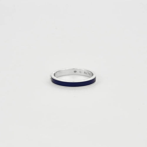 Bague 52 Chaumet Liens - Bague en or blanc 750 et céramique bleue, diamants 58 Facettes