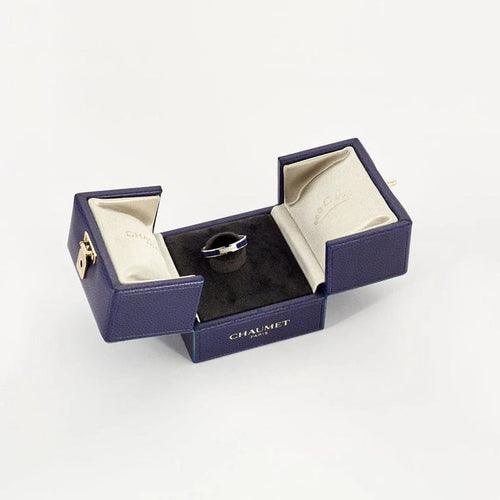 Bague 52 Chaumet Liens - Bague en or blanc 750 et céramique bleue, diamants 58 Facettes