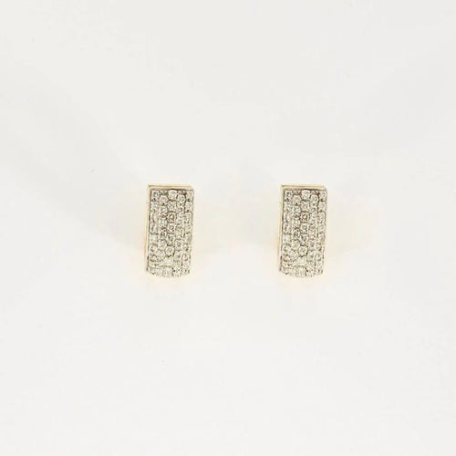 Boucles d'oreilles Boucles d’oreilles bicolores en or jaune et or blanc avec diamants 58 Facettes