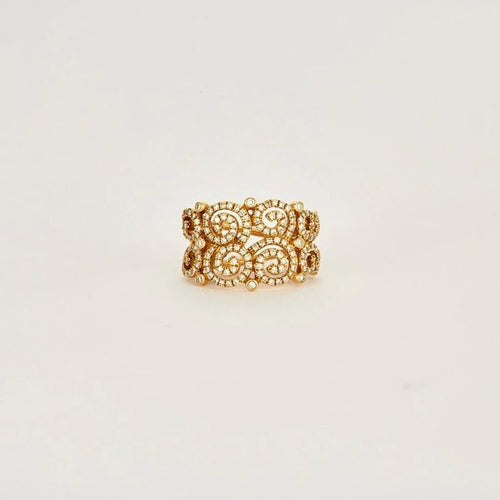 Boucles d'oreilles Boucles d’oreilles torsades en or jaune et diamants 58 Facettes