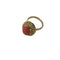 Bague 55 Bague corail en or jaune 750 58 Facettes
