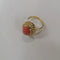 Bague 55 Bague corail en or jaune 750 58 Facettes