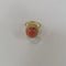 Bague 55 Bague corail en or jaune 750 58 Facettes