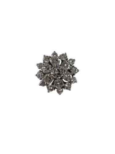 Bague 54 Bague choux en or blanc 750/000 et diamants 1,62 ct 58 Facettes