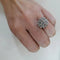 Bague 54 Bague choux en or blanc 750/000 et diamants 1,62 ct 58 Facettes