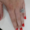 Bague 54 Bague choux en or blanc 750/000 et diamants 1,62 ct 58 Facettes