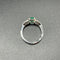 Bague 54 Bague en or blanc 18 kt avec émeraude de Colombie et diamants 58 Facettes