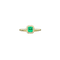 Bague 53 Bague entourage émeraude de Colombie et diamants en or jaune 18 kt 58 Facettes