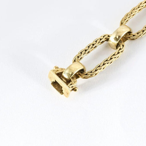 Bracelet Bracelet à maillons mats et polis en or jaune 14 kt 58 Facettes