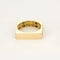 Bague 59 Bague design carrée en or jaune 18k et diamants jonquille 58 Facettes