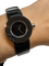 Montre Chanel La Ronde - Montre vintage en acier et cuir noir vernis 58 Facettes