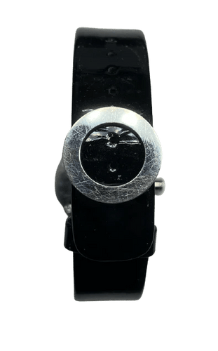 Montre Chanel La Ronde - Montre vintage en acier et cuir noir vernis 58 Facettes