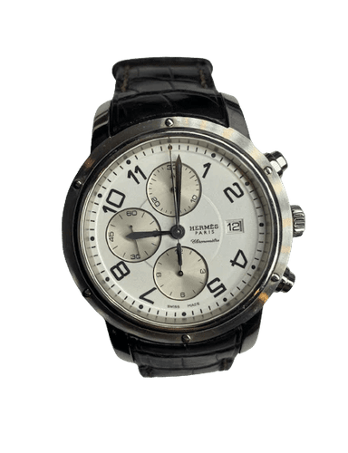 Montre Hermès Clipper - Montre chronographe automatique ref. CP1.910 58 Facettes